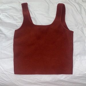 Pacsun dark red/ rust orange ribbed tank